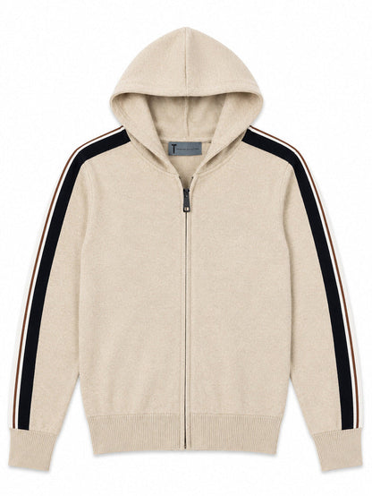 T.O. Collection Men Full Zip Knit Hooded Sweater