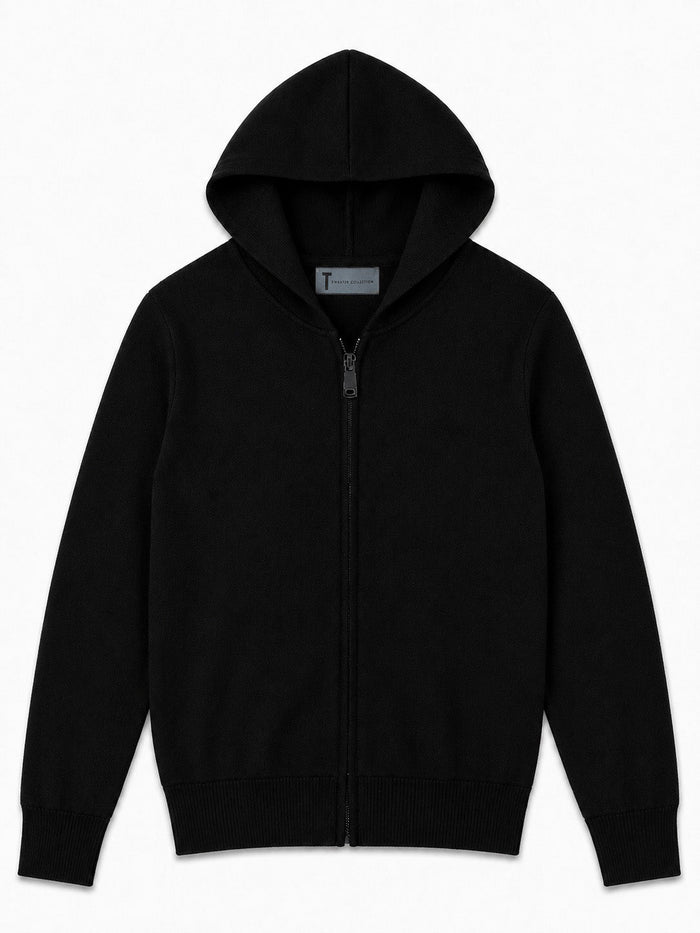 T.O. Collection Men Full Zip Knit Hooded Sweater