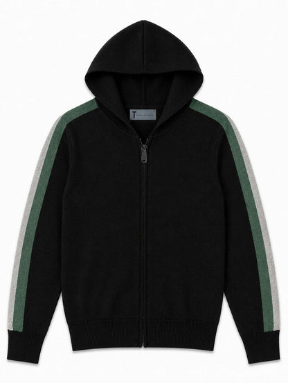 T.O. Collection Men Full Zip Knit Hooded Sweater