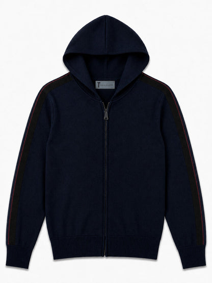 T.O. Collection Men Full Zip Knit Hooded Sweater