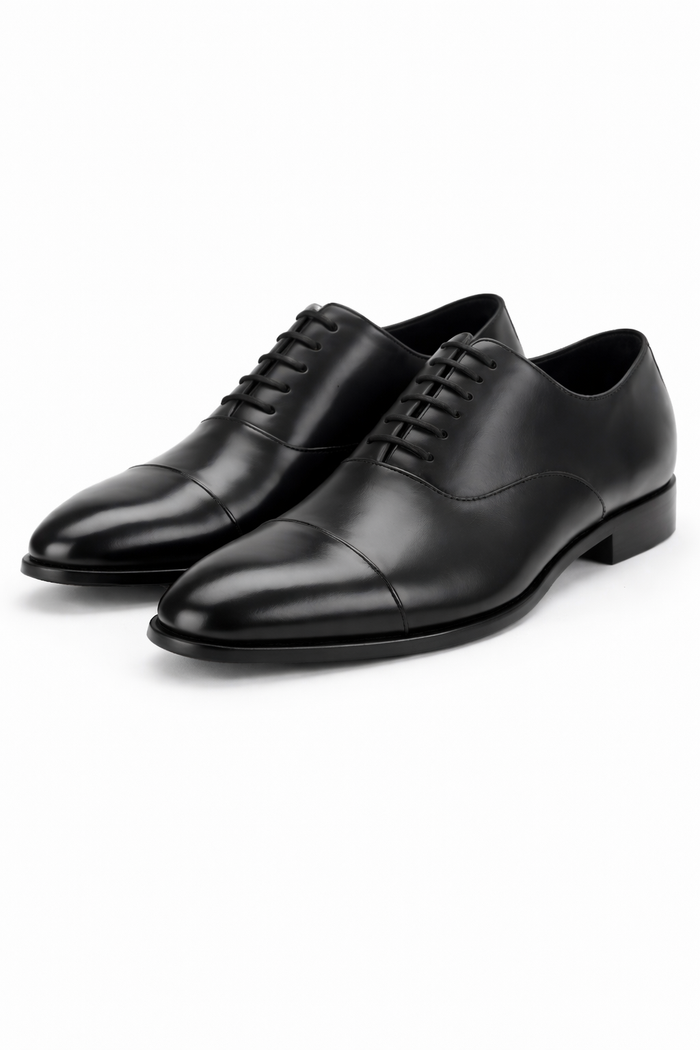 T.O. Collection Men's Dress Cap-Toe Oxford Shoes - Black