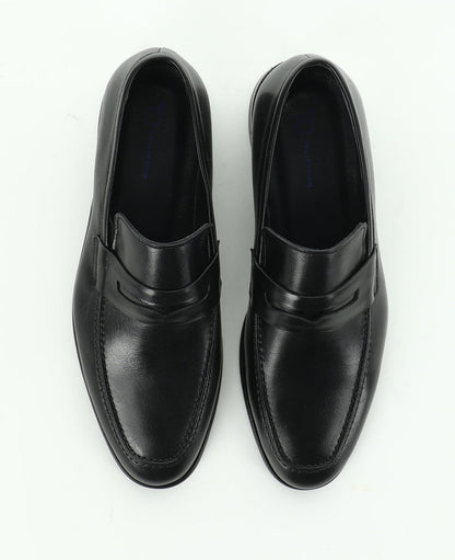 T.O. Collection Men's Dress Penny Loafer Shoes - Black
