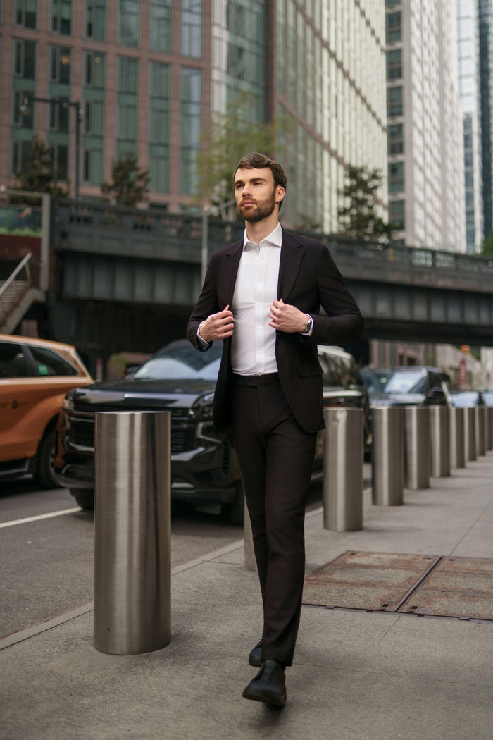 T.O Men's Cloud Blazer Jacket- Navy