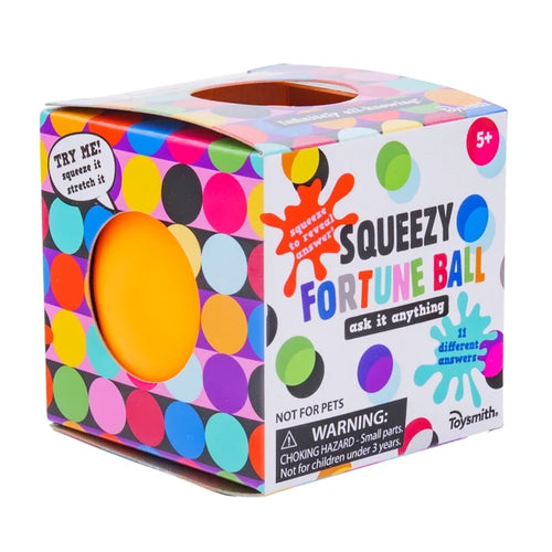 Toysmith Squeezy Fortune Ball 2.5 Inch Squishy Sensory Fidget Toy