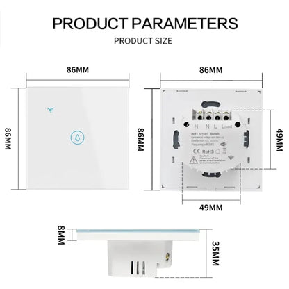 A diagram of the product parameters for the smart home