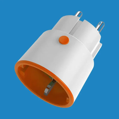 An orange and white usb charger