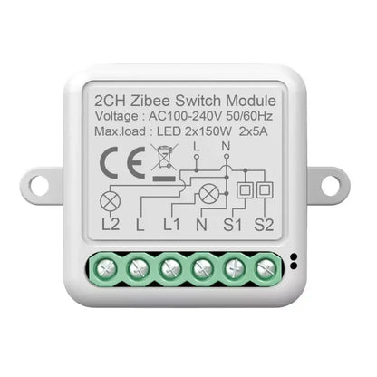WHITE / 2 Gang-Zigbee