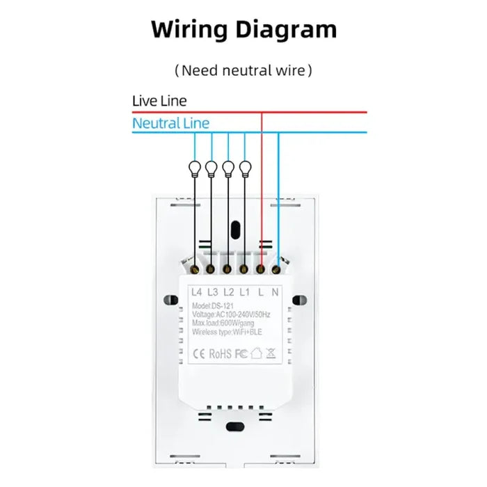 Wiring diagram for a light switch