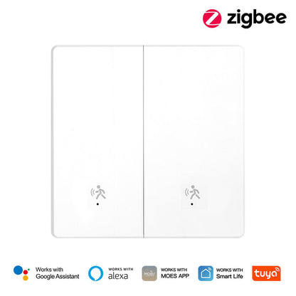 Tuya Zigbee Smart Human Presence mmWave Radar Detection Wall Light Switch Neutral Wire Optional EU Version