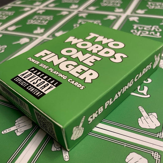Two Words One Finger Playing Cards Playing Cards by Playing Cards