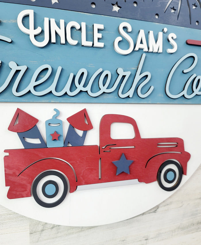 Uncle Sam's Firework Co. Door Hanger