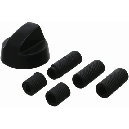 Universal Cooker Oven Grill Control Knob And Adaptors Black Knob Fits both Gas Electric
