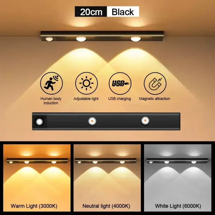 Black-20cm / Stepless Dimming / 3 colors in one Lamp