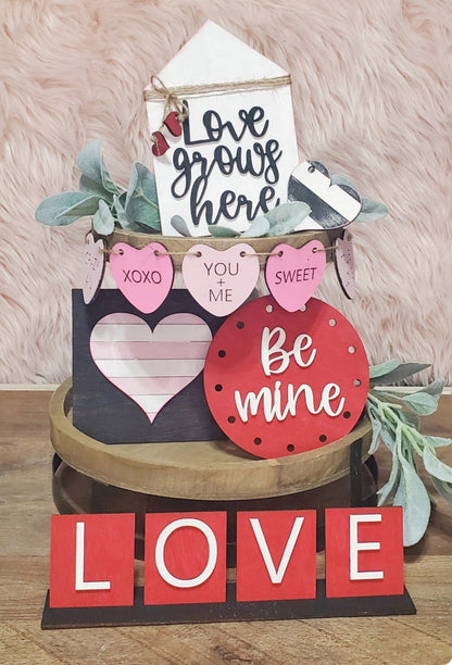 Valentine's Day Love Tiered Tray Set- wholesale
