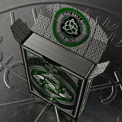 Valhalla Viking Playing Cards - Gilded Emerald Playing Cards by Gamblers Warehouse