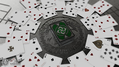 Valhalla Viking Playing Cards - Gilded Emerald Playing Cards by Gamblers Warehouse