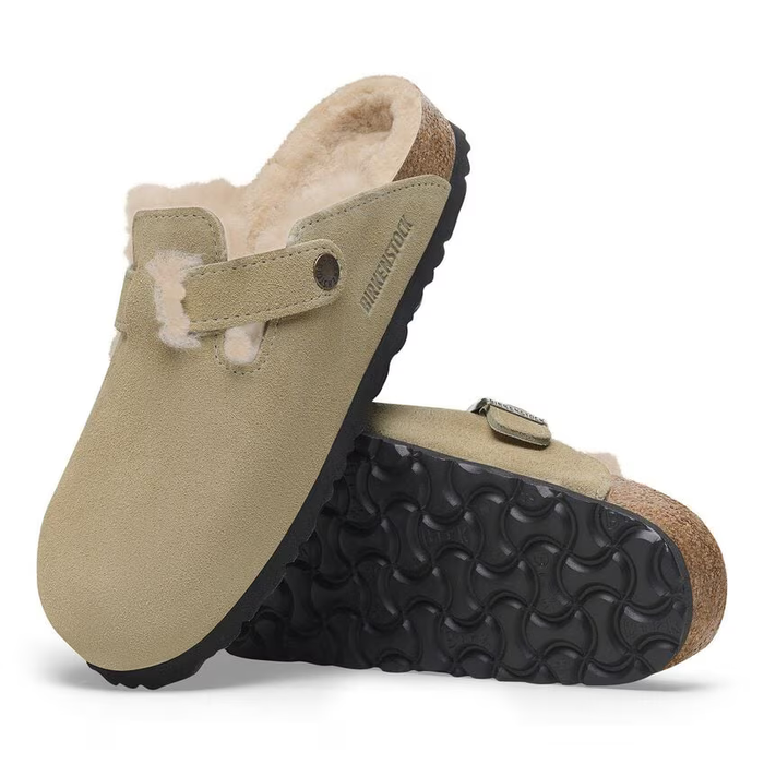 W Boston Shearling Taupe Suede