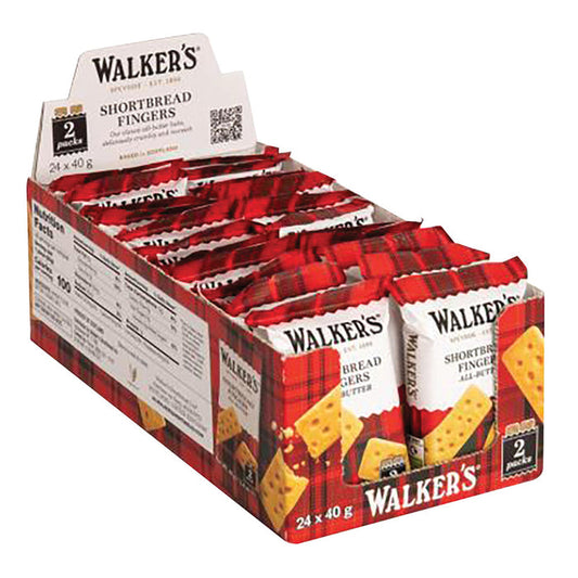 Walkers Finger Cookies Shortbread 2 Pc 1.4oz - 24ct