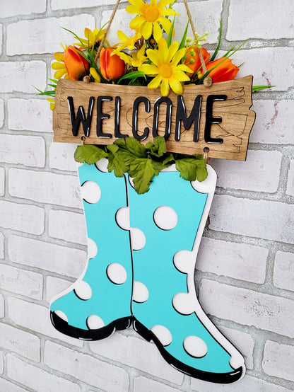 Welcome Rain Boots Door Hanger- wholesale