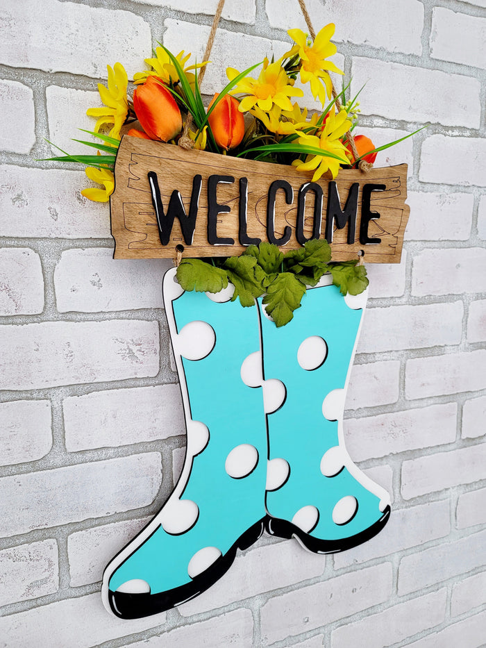 Welcome Rain Boots Door Hanger- wholesale