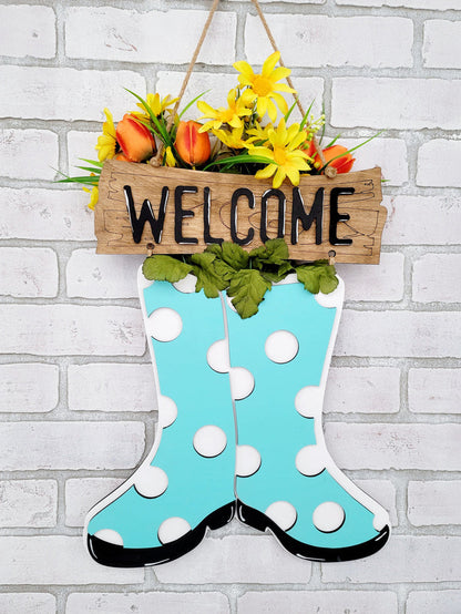 Welcome Rain Boots Door Hanger- wholesale