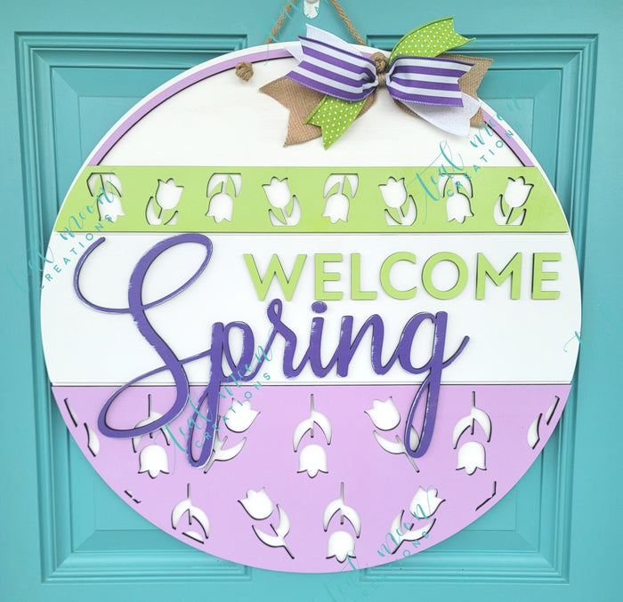 Welcome Spring Door Hanger- wholesale