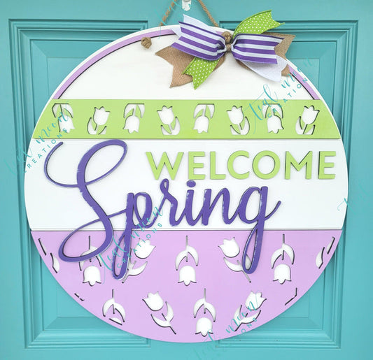 Welcome Spring Door Hanger- wholesale