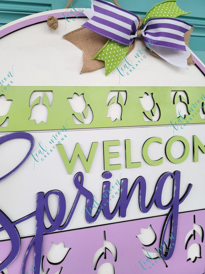 Welcome Spring Door Hanger- wholesale