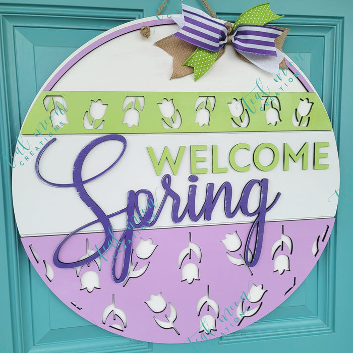 Welcome Spring Door Hanger- wholesale