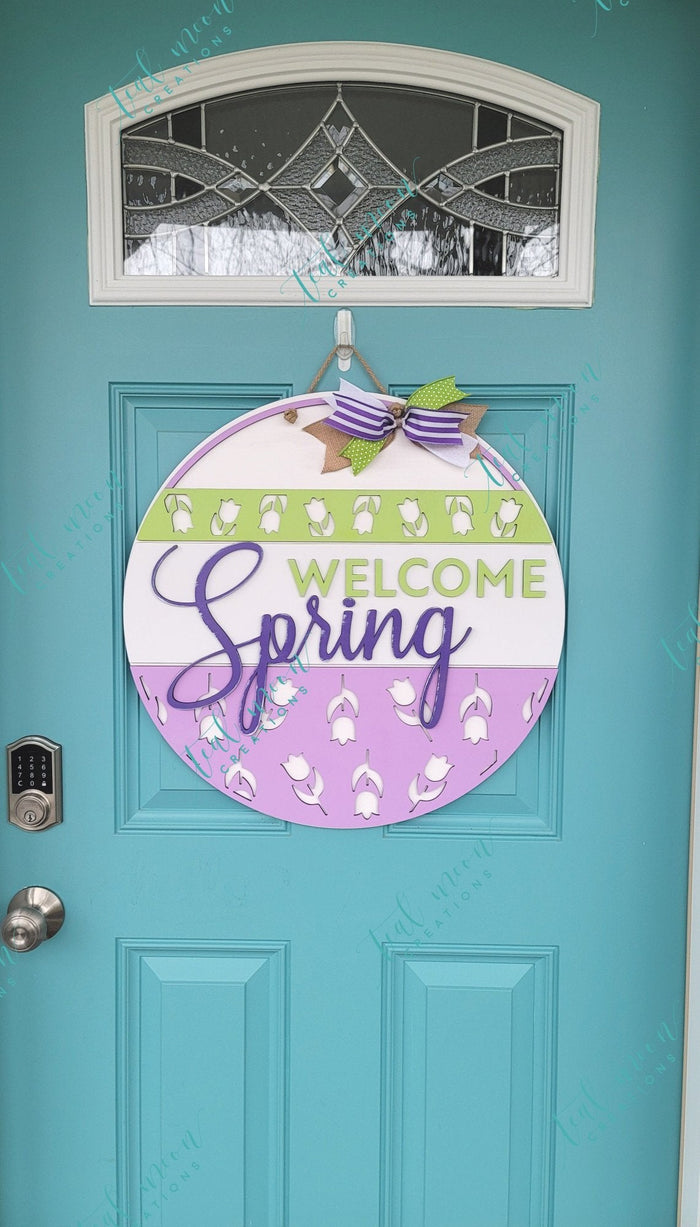 Welcome Spring Door Hanger- wholesale