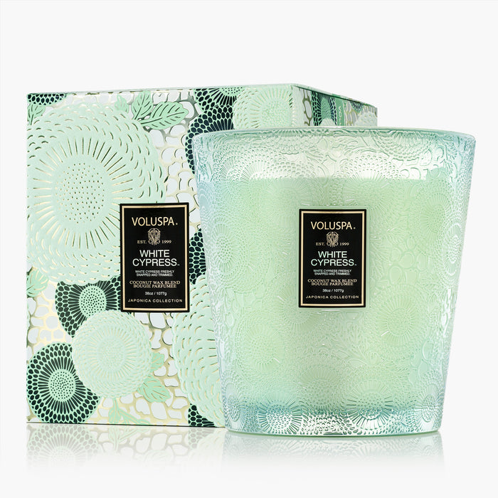 White Cypress - 3 Wick Hearth Candle