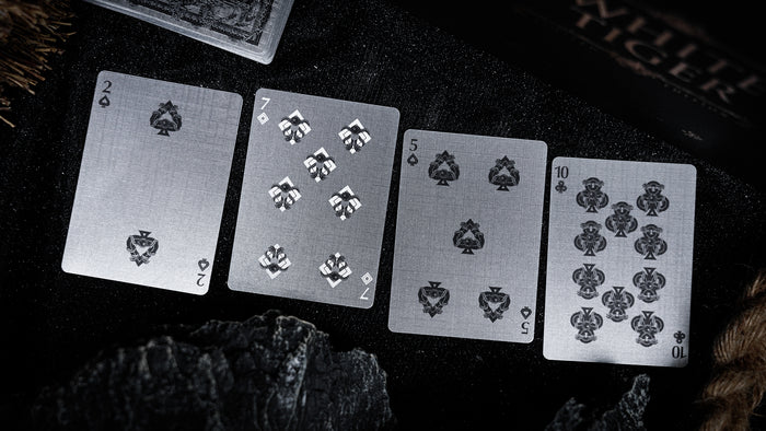 White Tiger Black Gold Box Set Playing Cards by Ark Playing Cards