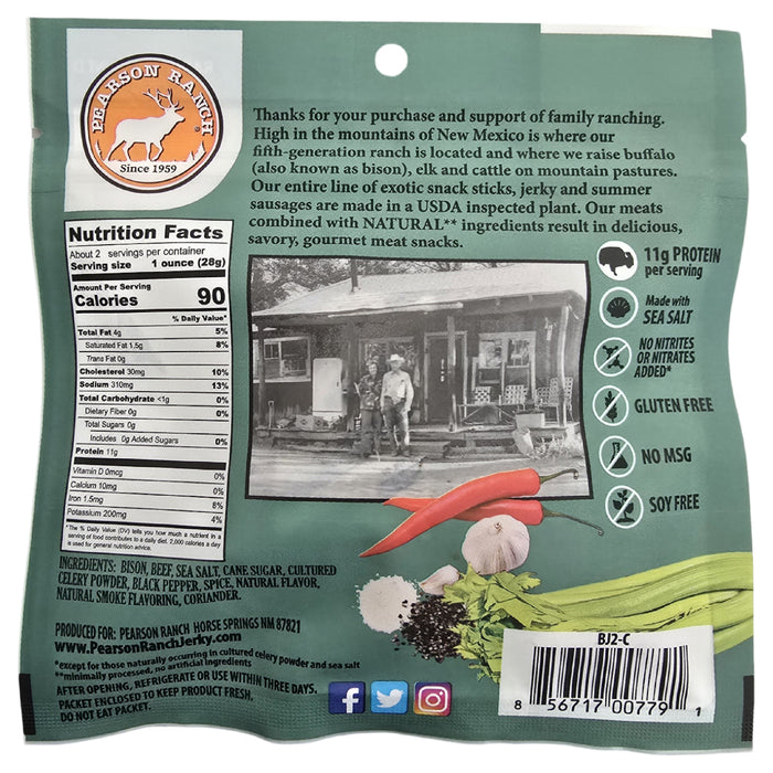 Wholesale Bison Jerky 2.1oz - (order in EACH quantities)