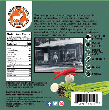 Wholesale Bison Jerky 2.1oz - (order in EACH quantities)
