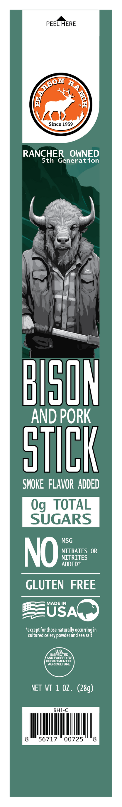 Wholesale Bison Snack Stick 1oz - (order in EACH quantities)