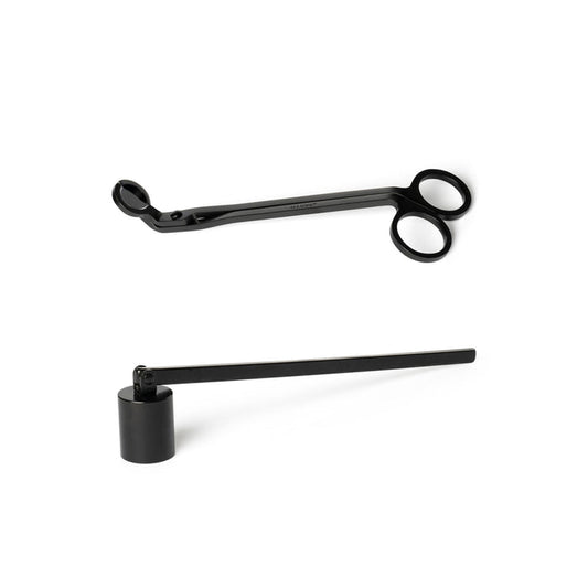 Wick Trimmer and Snuffer Set in Black