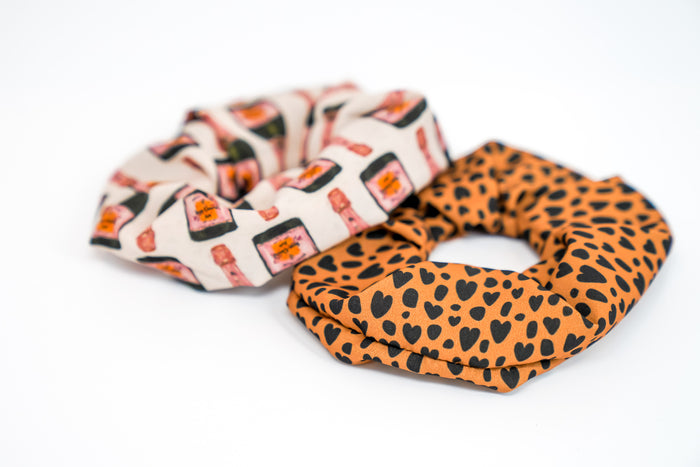 Wild Hearts - Crepe De Chine Scrunchie