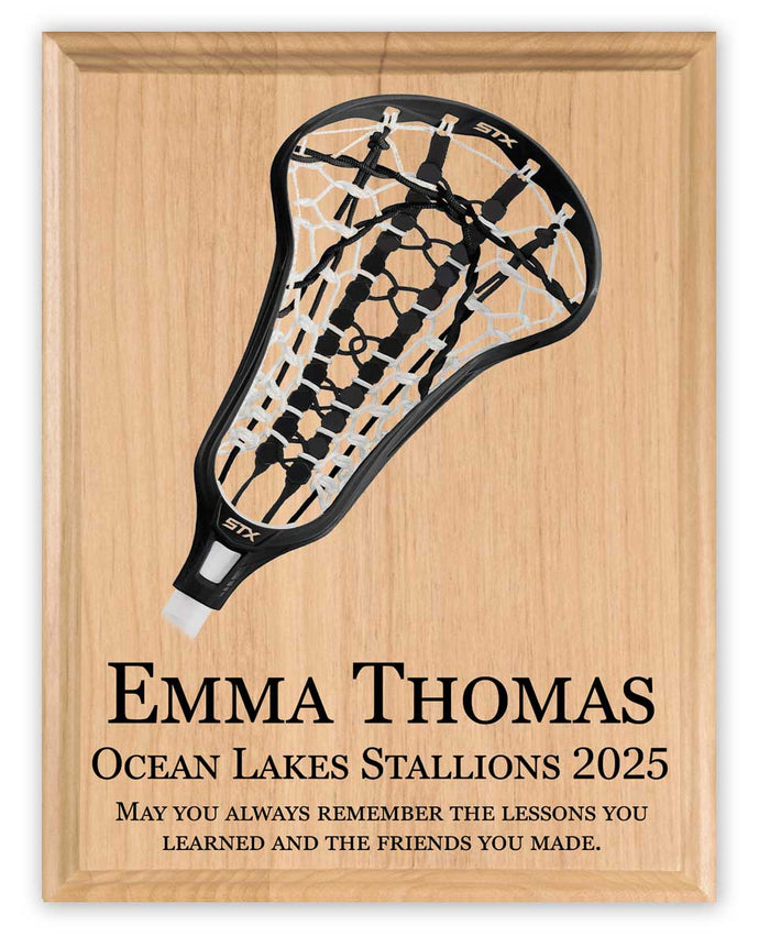 Personalized Women's Lacrosse Plaque – Custom Signable Senior Night & Coach Gift – Solid Maple Wood - Broad Bay Personalized Gifts Shipped Fast