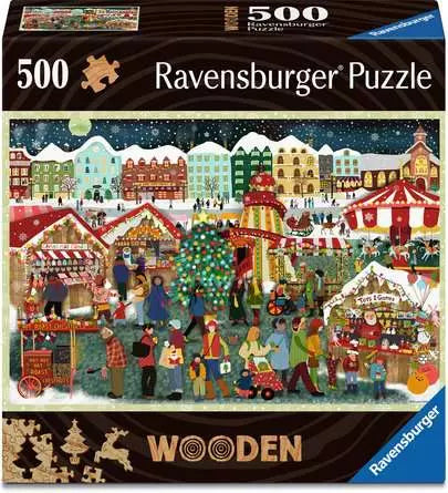 Wood Christmas 500 Pc Puzzle