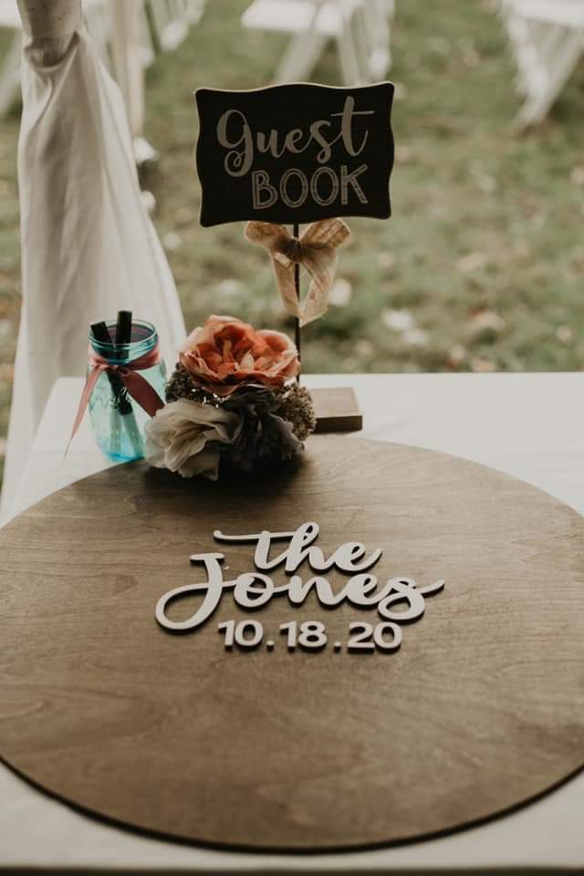 Wood Wedding Guest Book