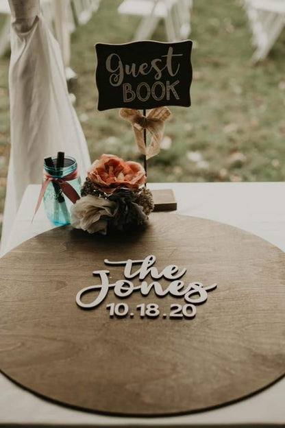 Wood Wedding Guest Book