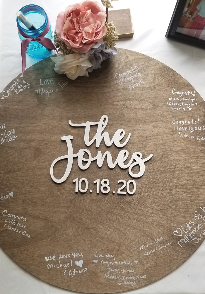 Wood Wedding Guest Book