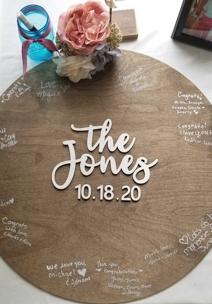 Wood Wedding Guest Book