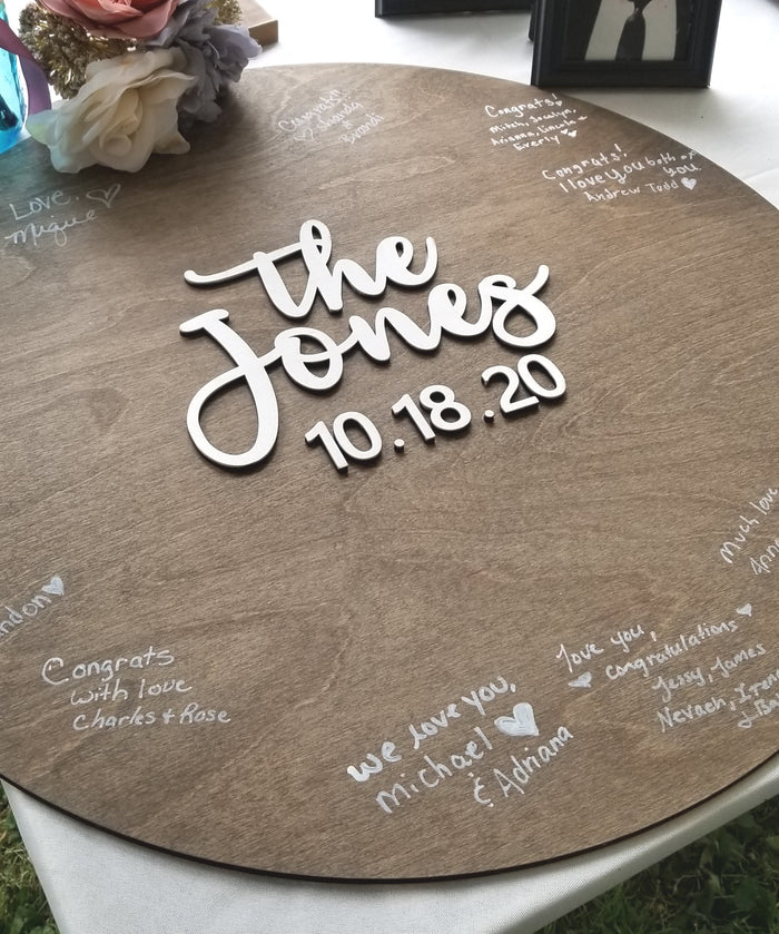 Wood Wedding Guest Book