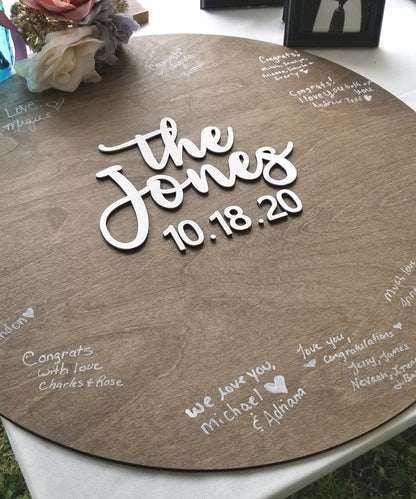 Wood Wedding Guest Book