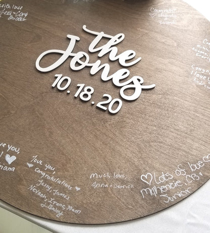 Wood Wedding Guest Book