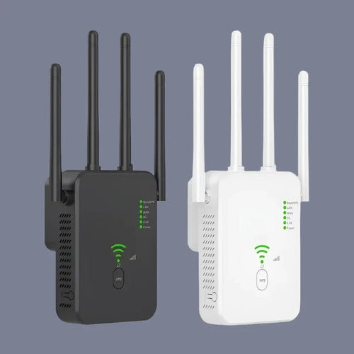 Two different types of wifi routers are shown in this image