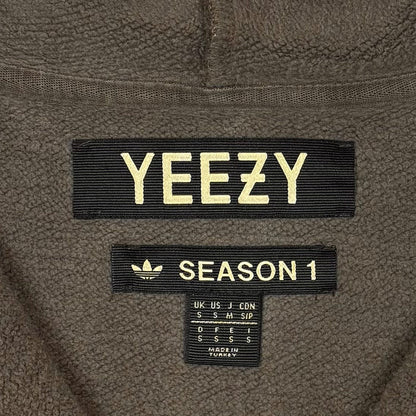 Yeezy Season 1 Half Zip Boxy Hoodie In Caviar