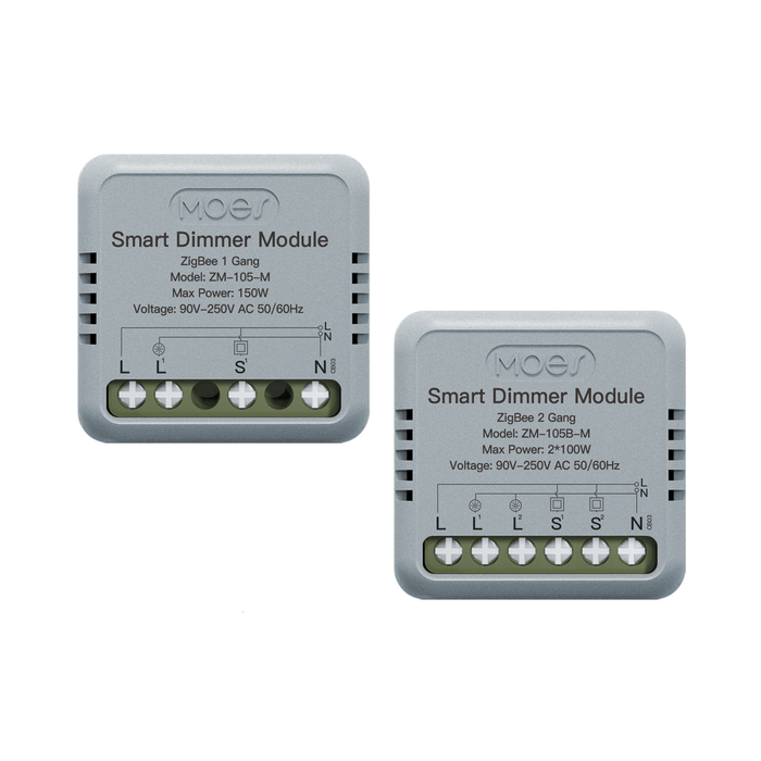 Zigbee Smart Dimmer Switch Module Timer Diy Breaker 1/2 Gang - MOES