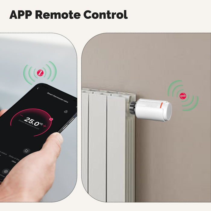 ZigBee Smart Thermostatic Radiator Valve TRV Programmable App Remote Temperature Controller